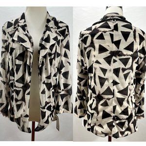 NWT The Queen Silk Blend Jacket Sz XL Lightweight Mixed Design New W/ Tags Plus